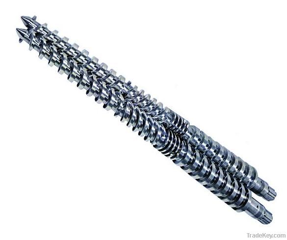 Conical twin screw and barrel