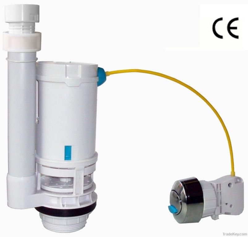 Cable control dual flush valve