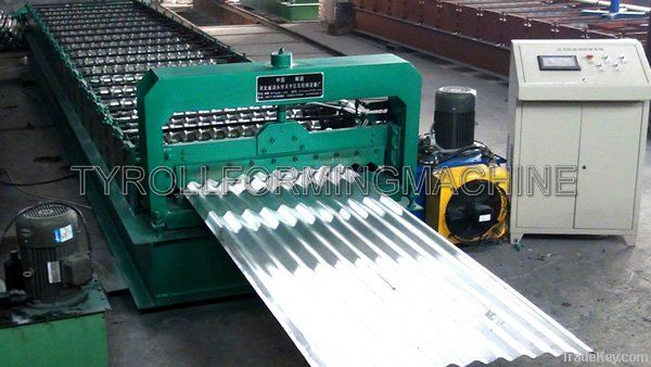 Corrugated sheet steel roofing making machine