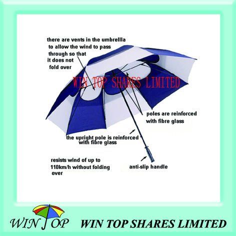 Windproof and Sunproof anti wind Golf Umbrella