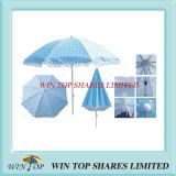 Printed Beach Umbrella Parasol with Lace (WT7056)