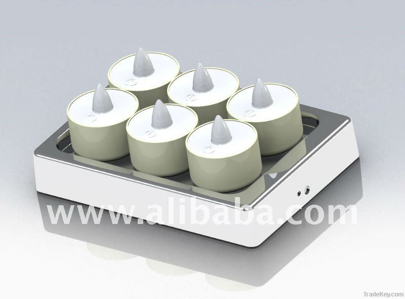 Floating induction rechargeable candle tea light