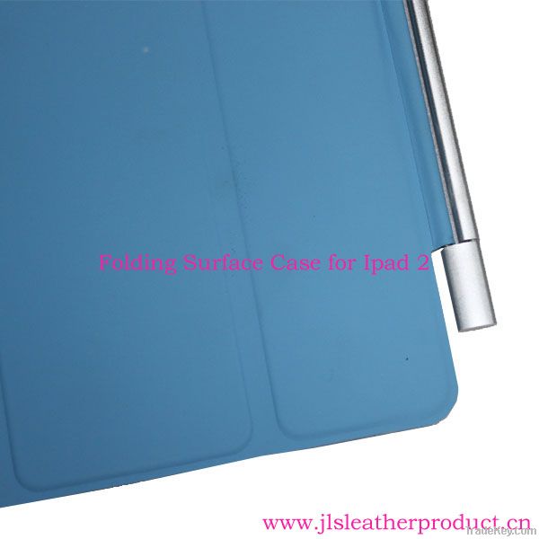 2012 Fashionable cute leather case for ipad with foldable surface