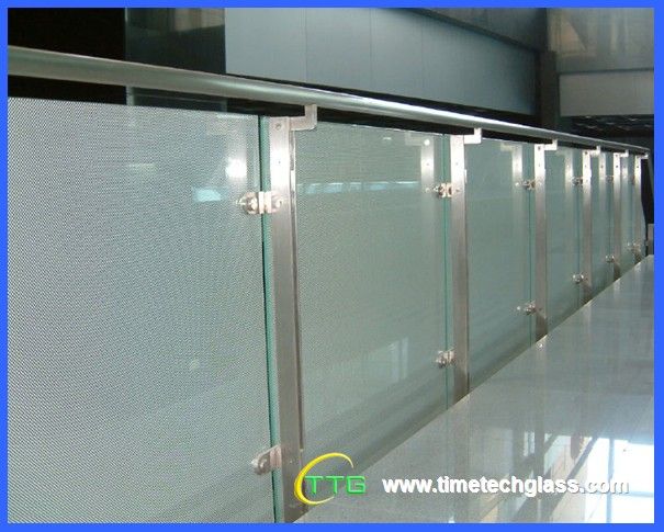 Toughened laminated glass for railing