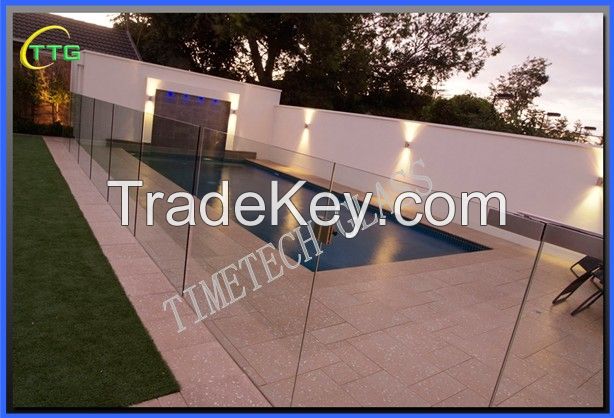 Swimming Pool Heat Soaked 12mm Clear Toughened Glass