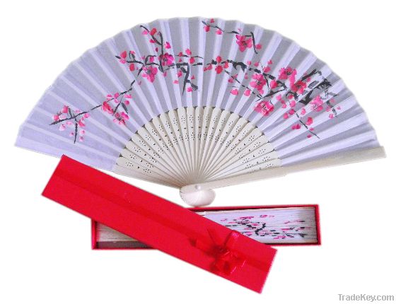 Silk wedding fan