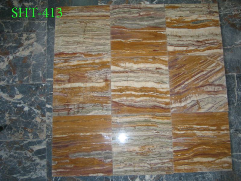 Multi Green Cross Cut Onyx Tiles