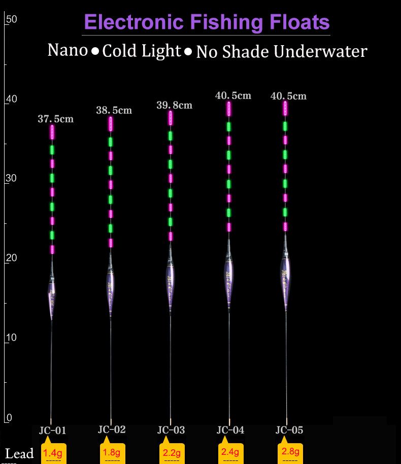 Brand Smart electronic fishing floats led Light Luminous nano buoy night Electric bobber Freshwater tackle china Factory