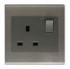 13A British style wall socket with switch &amp; LED