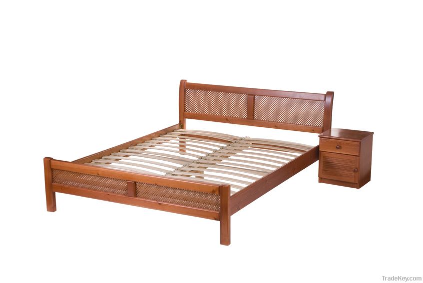 Perfect - solid hard wood bed (beech, pine)