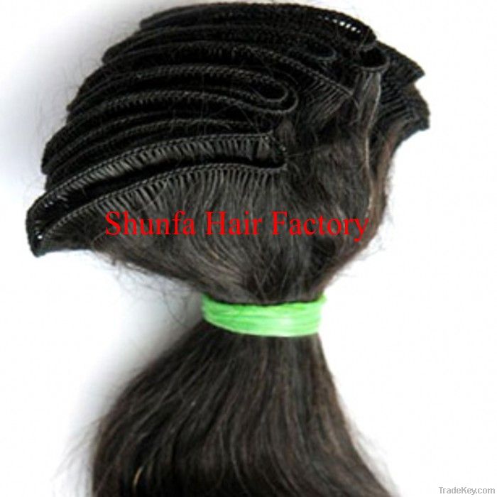 Human virgin hair weft