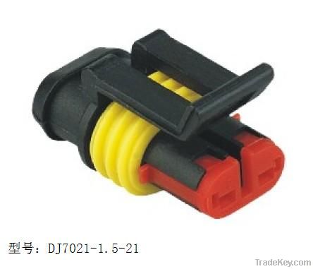 2pin black female waterproof auto connectors