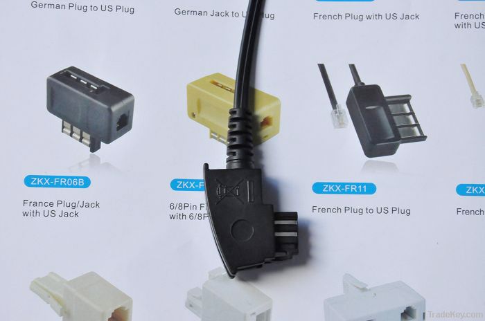 ATE Telephone plug with RJ11 Jack