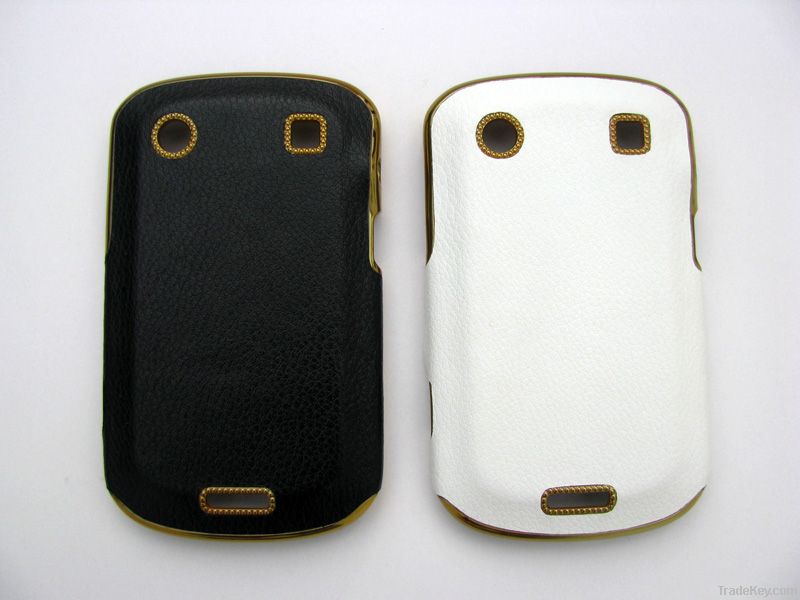 blackberry 9900 accessories, gilded stick to leather case