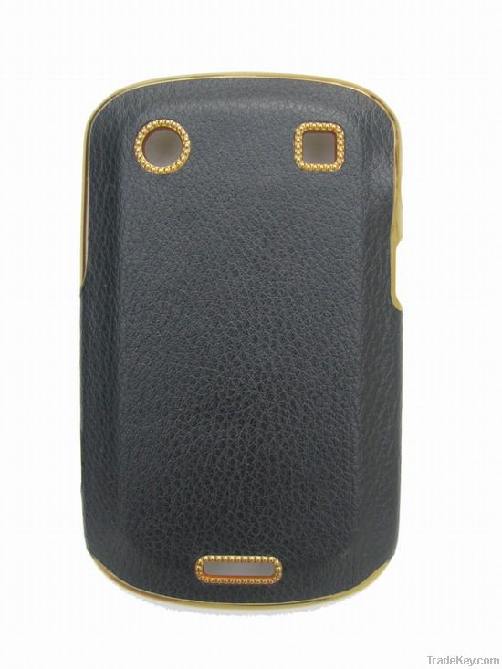 blackberry 9900 accessories, gilded stick to leather case