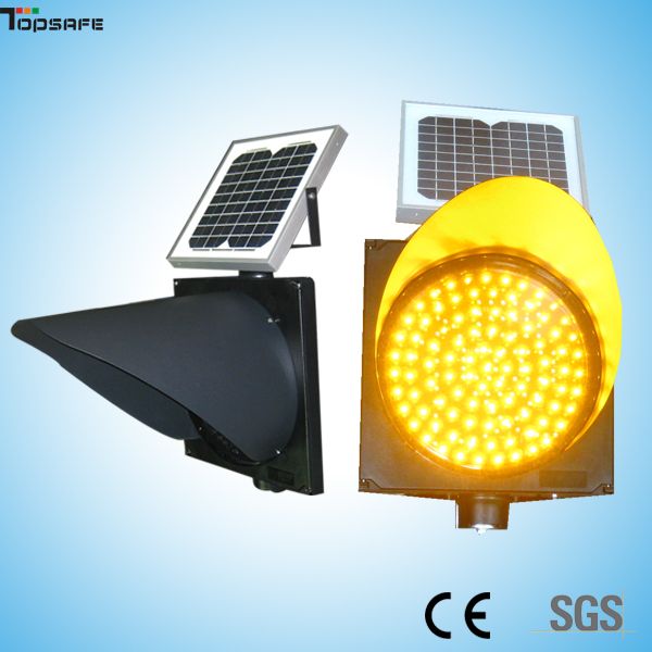 Aluminum Solar Amber Flashing Light