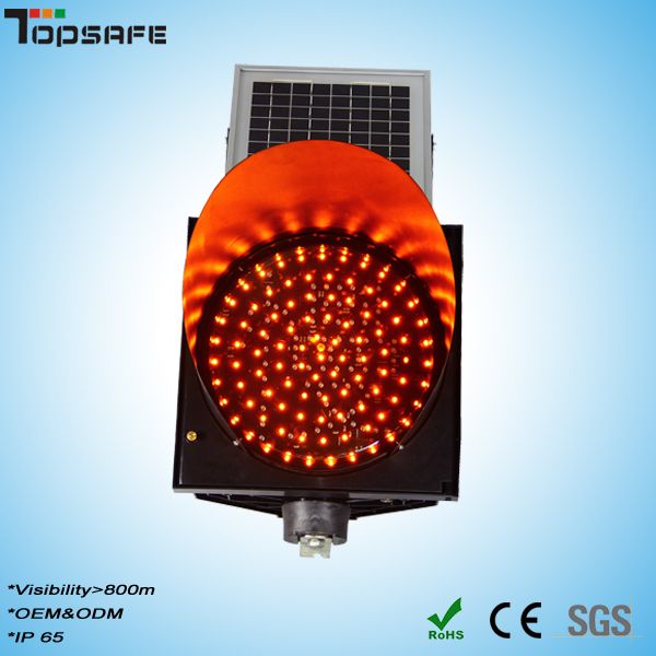 Aluminum Solar Amber Flashing Light