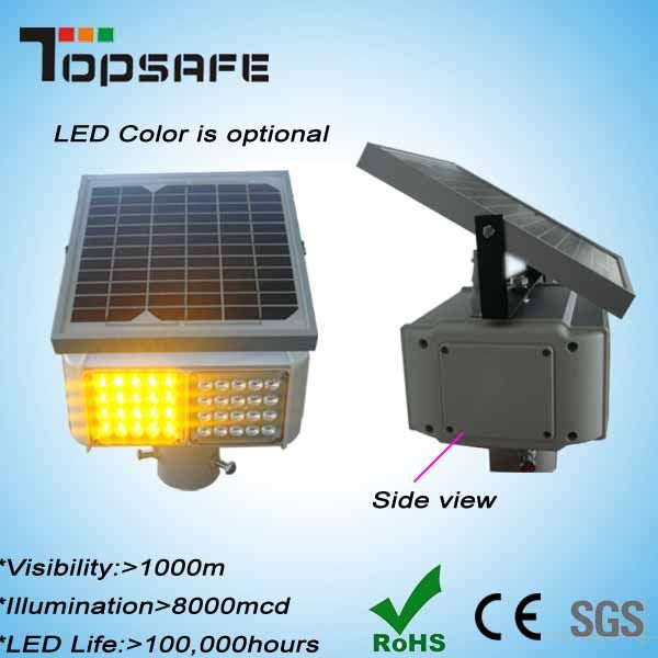 Aluminum Solar LED Flashing Warning Light