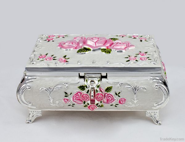 Metal jewelry box jewel box