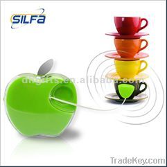 Apple shape mini portable retractable vibration sticker speaker