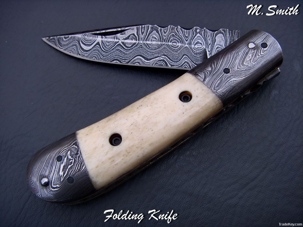 damascus folding knife