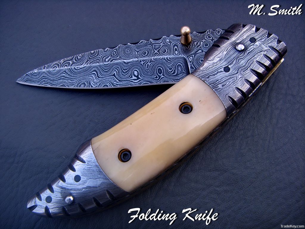 damascus folding knife