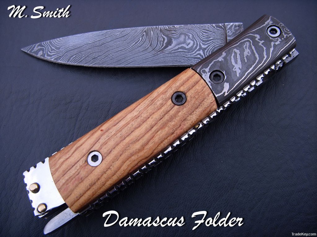 damascus folding knife