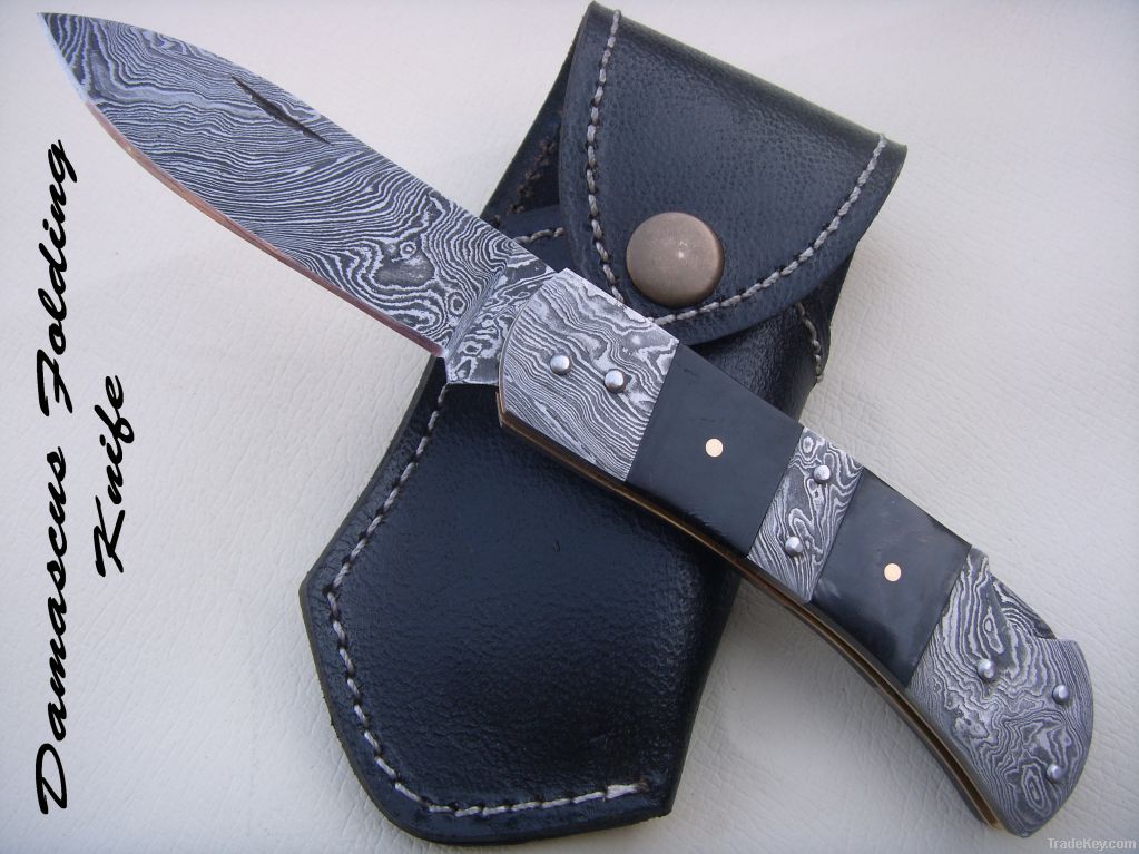 damascus folding knife