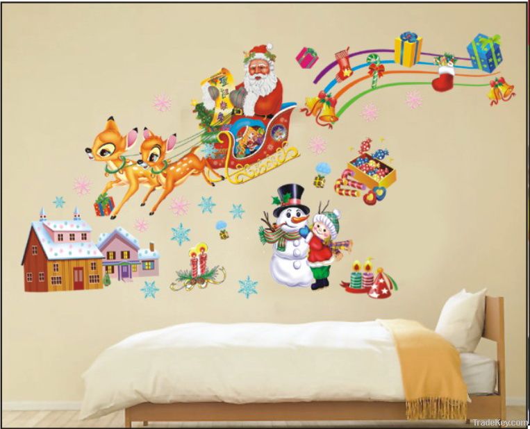 wall sticker for christmas day free sample high quality