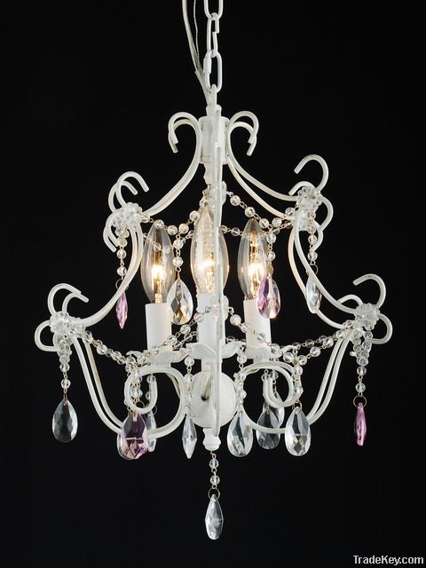 2012   White Nursery Chandeliers MD832/3S