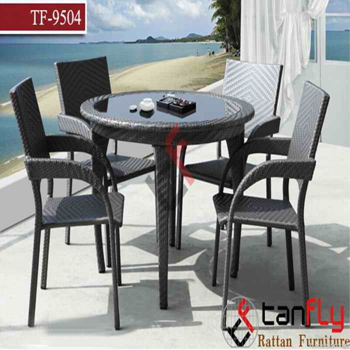 rattan wicker garden cafe bistro table and chair sets