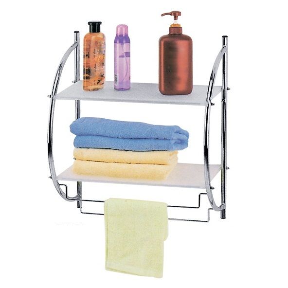 Double Shelf Towel Rack