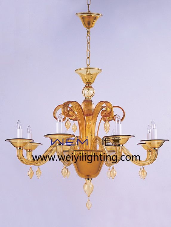 Glass chandelier light