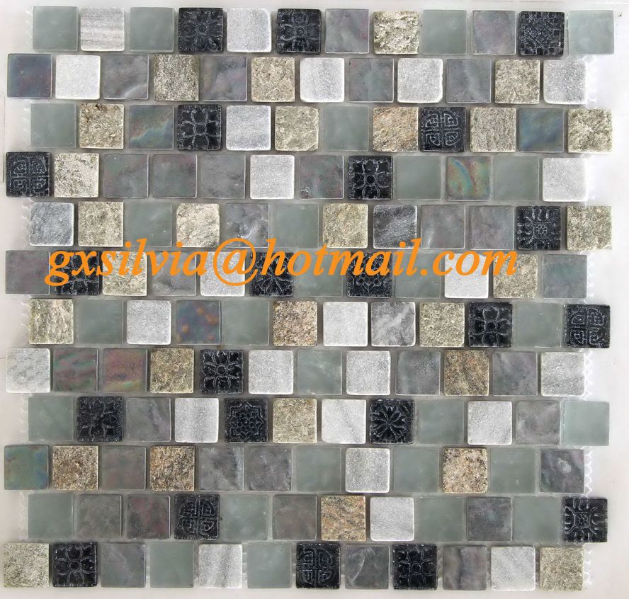 crystal glass stone mosaic