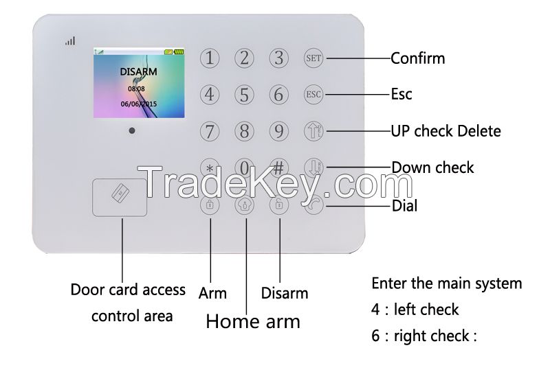 TFT Touch Screen Home Guard GSM SMS Alarm System Smart Burglar Alarm System