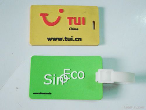 2012 Hot sale novel design Soft PVC Luggage tags, Rubber Luggage tags