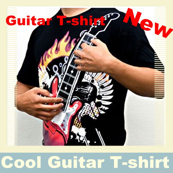 2012 Guitar t-shirt , el tshirt, led t-shirt , el t-shirt hot sale