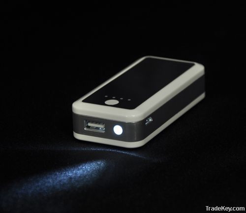 Portable charger with LED torch 5200mAh