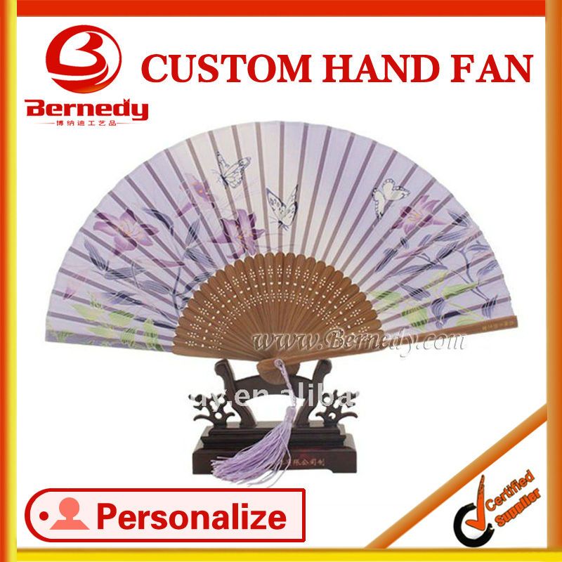 Customise promotional bamboo folding fan