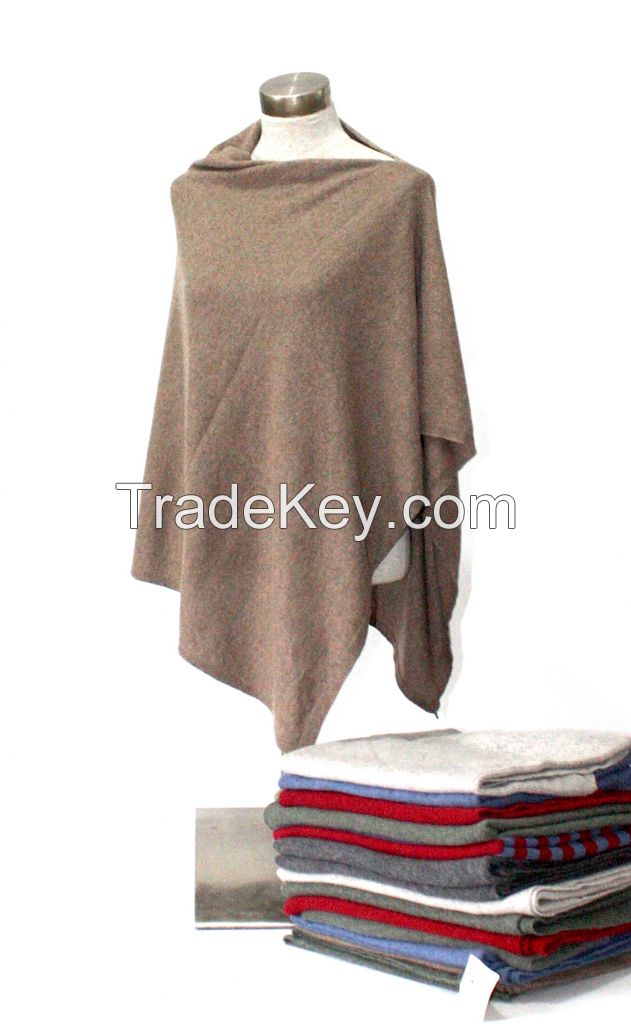 Women's 100% Cashmere Poncho - Knitted