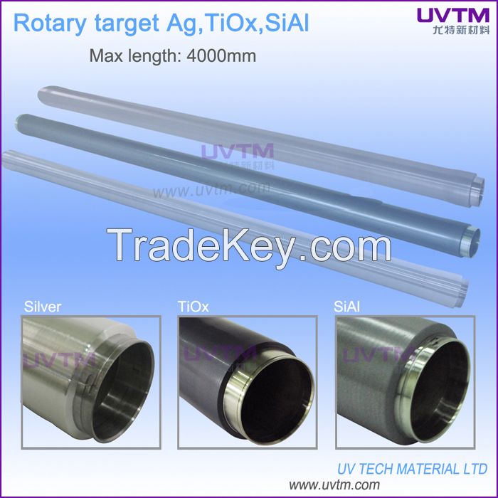 High purity rotatable sputtering target TiOx