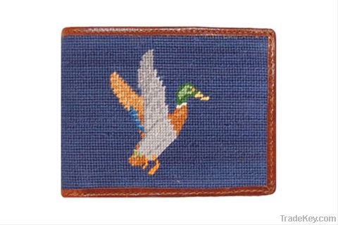 Needlepoint leather Wallets