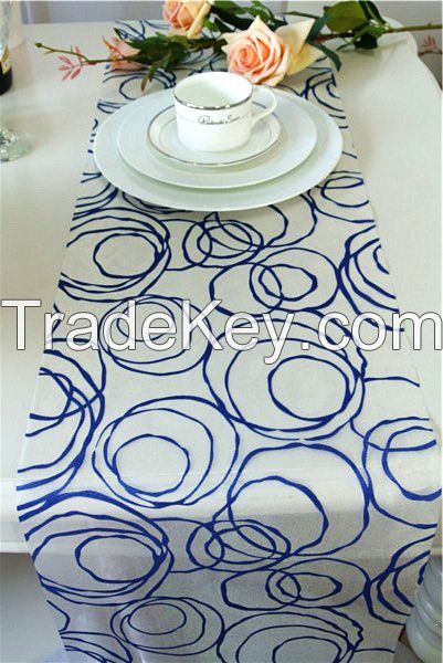 flocking organza table runner chemin de table