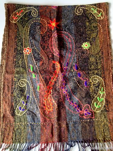 Boiled Wool Embroidery Shawls