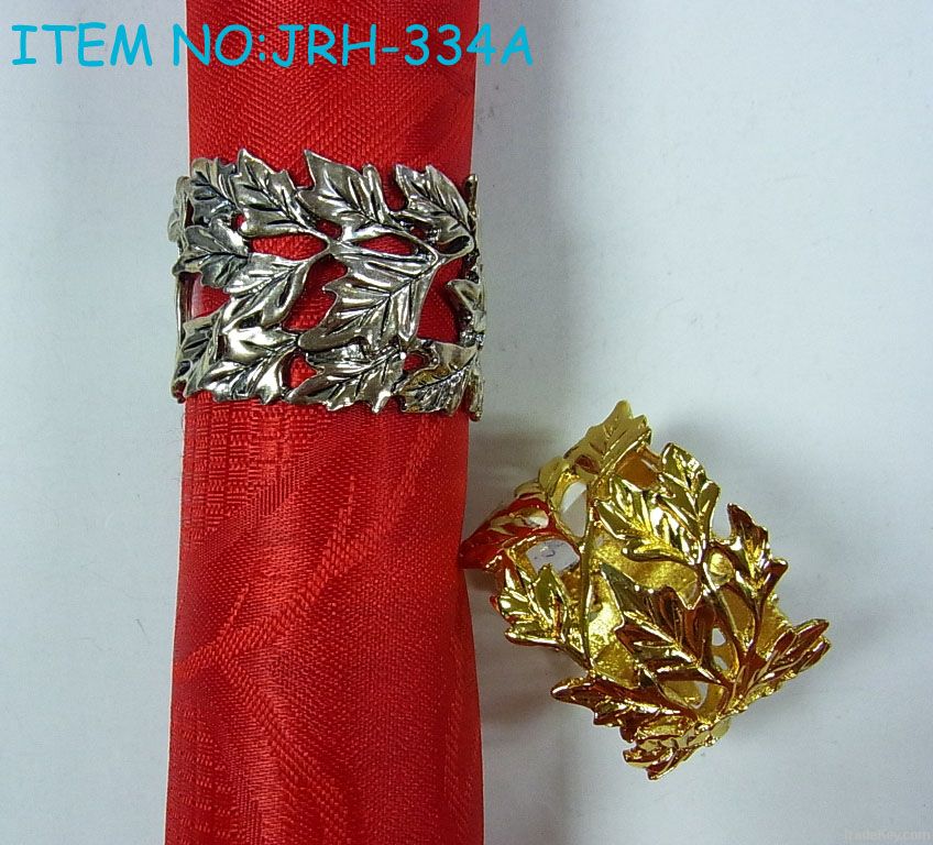 Plated metal napkin ring