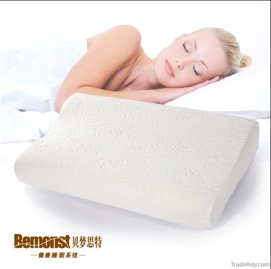 Rose embossed memory foam pillow