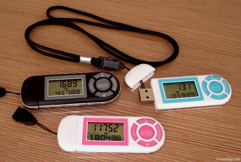 Digital 3d Sensor Pocket Pedometer With Usb, PDM-2608