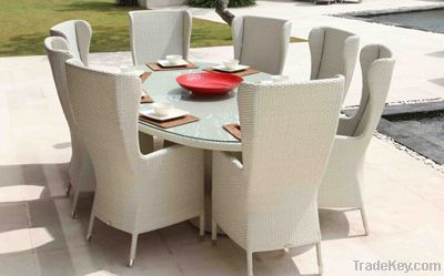 GOGOHOME Rattan/ Wicker Dinning Set, Garden Chair &amp; Table, Outdoor Din