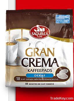 Gran Crema Dek Coffee pods 7 gr.