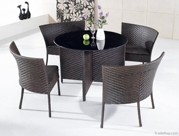 rattan dining set:ESR-7371